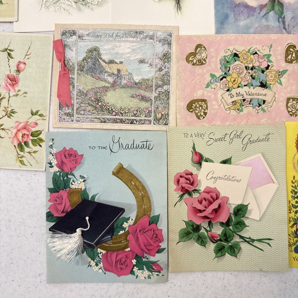 Vtg Lot USED All-Occasion Novelty Greeting Cards Junk Journal Scrapbooking - Picture 10 of 16